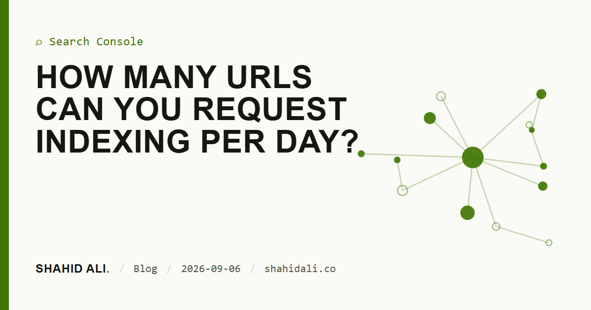 How many URLs can you request indexing per day?