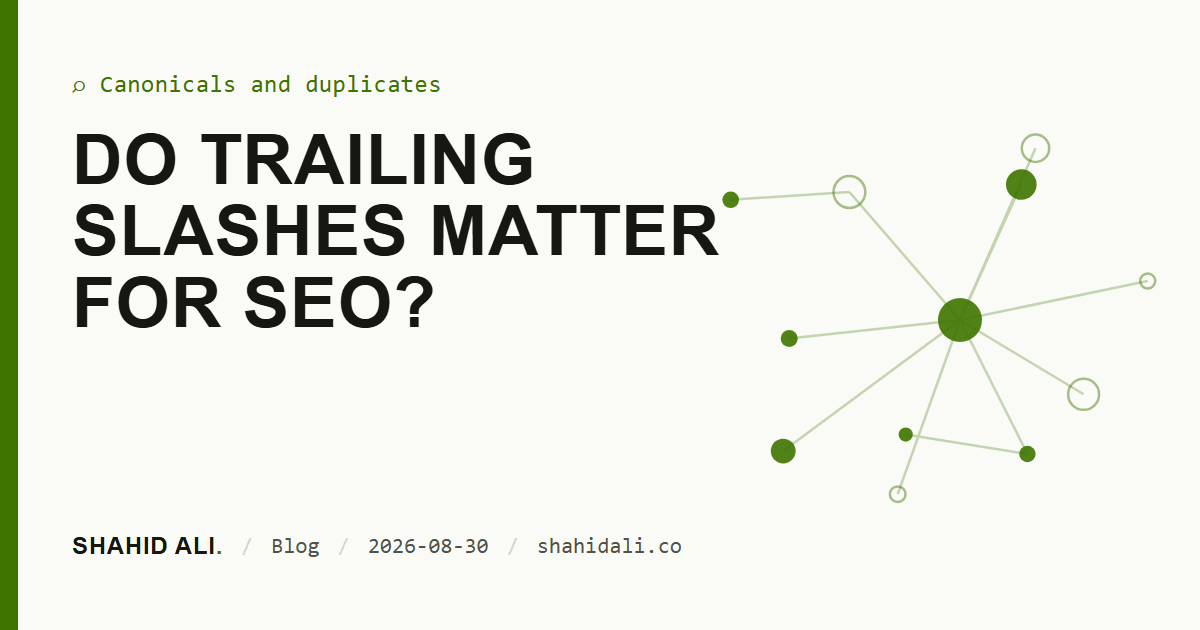 Do trailing slashes matter for SEO?