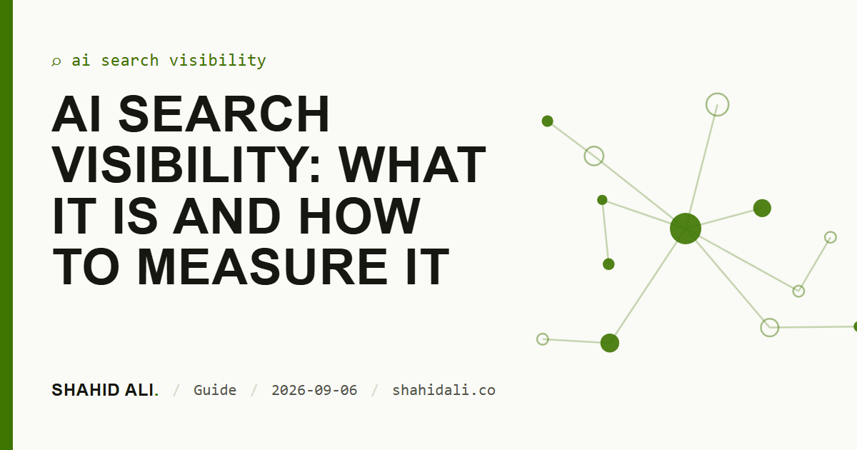 AI search visibility: what it is and how to measure it