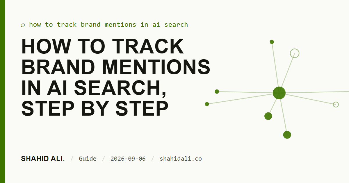 How to track brand mentions in AI search, step by step
